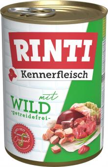 Artikelbild 1 des Artikels “RINTI KENNERFLEISCH 24x400g Dose mit Wild “